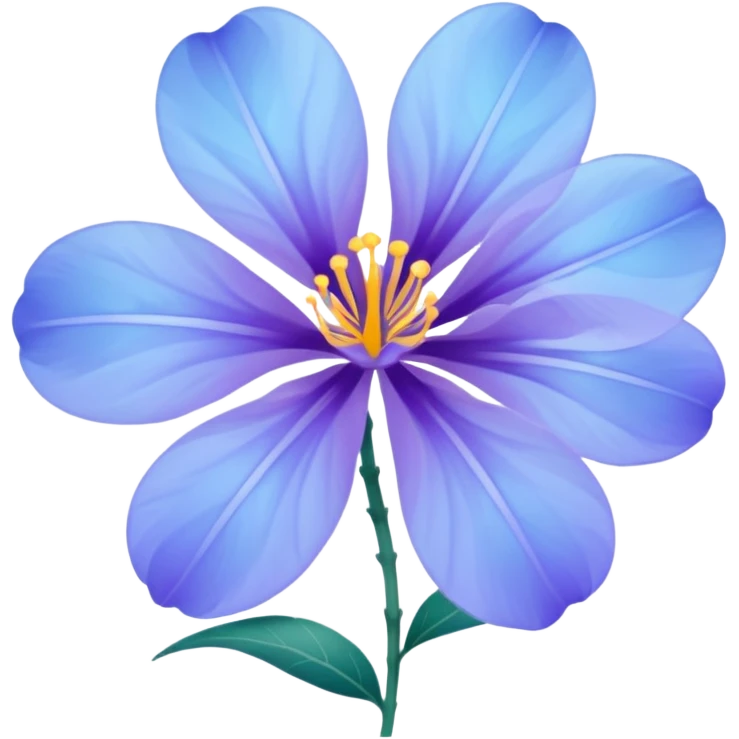 Flor del pensamiento celeste emoji