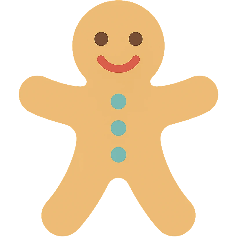 gingerbread man emoji