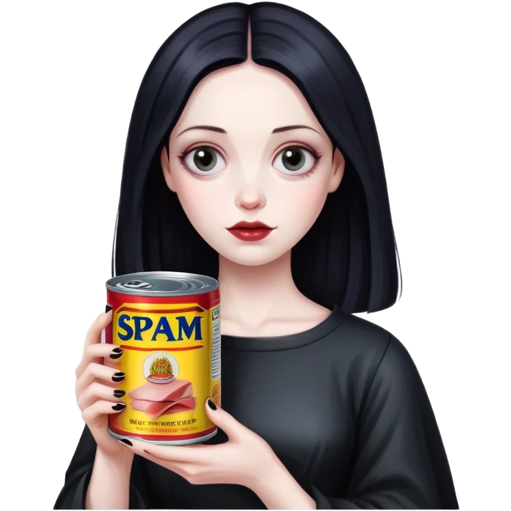 gothic monalisa holding spam meat can emoji