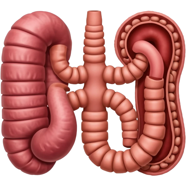 Create the small intestine and the large intestine emoji