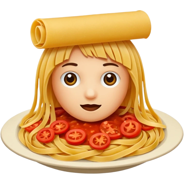 Pasta vermelha com papel emoji