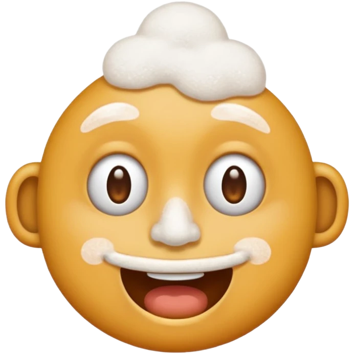 woozy face with white powder on nose, suggestive of cocaine, playful emoji style emoji