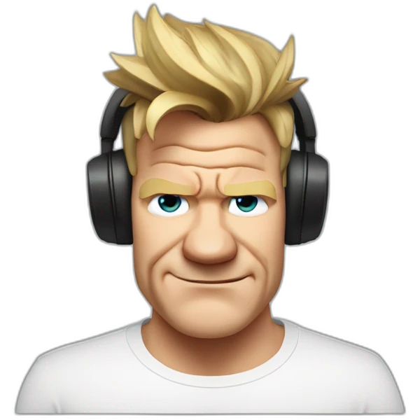 gordon ramsay listening with headphones emoji