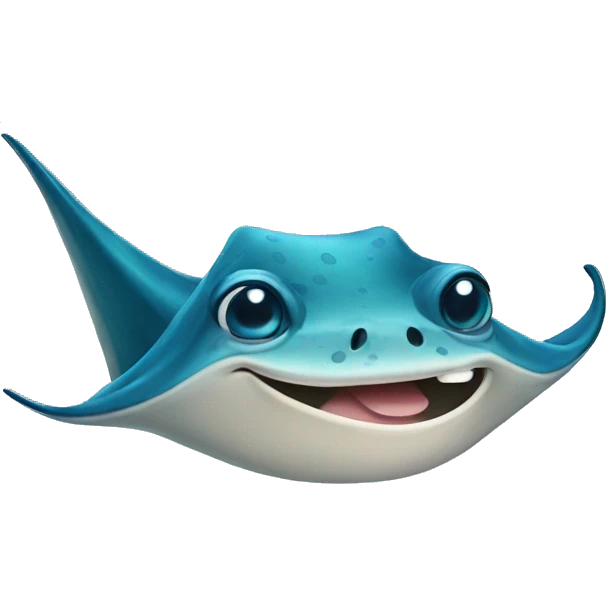Happy stingray emoji