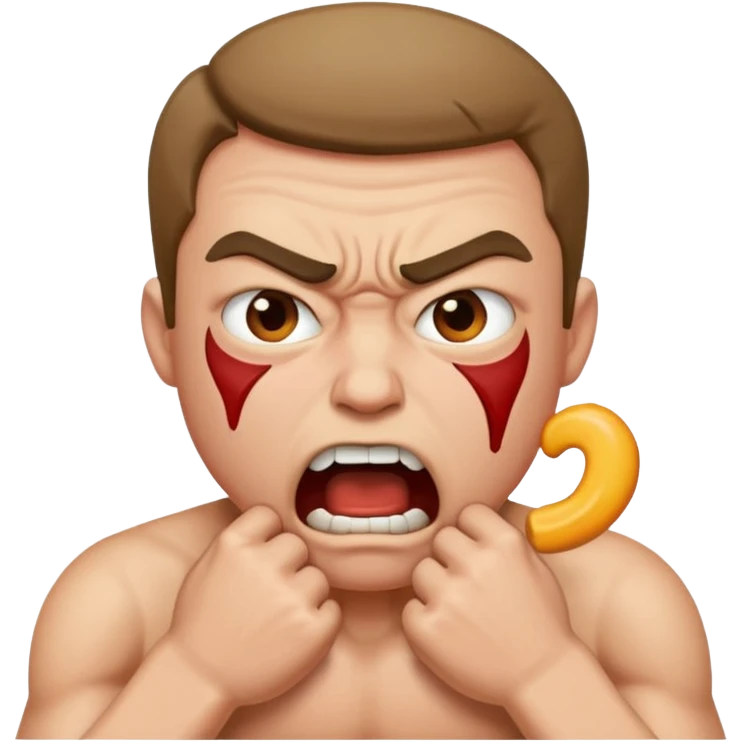 Man angry choking emoji