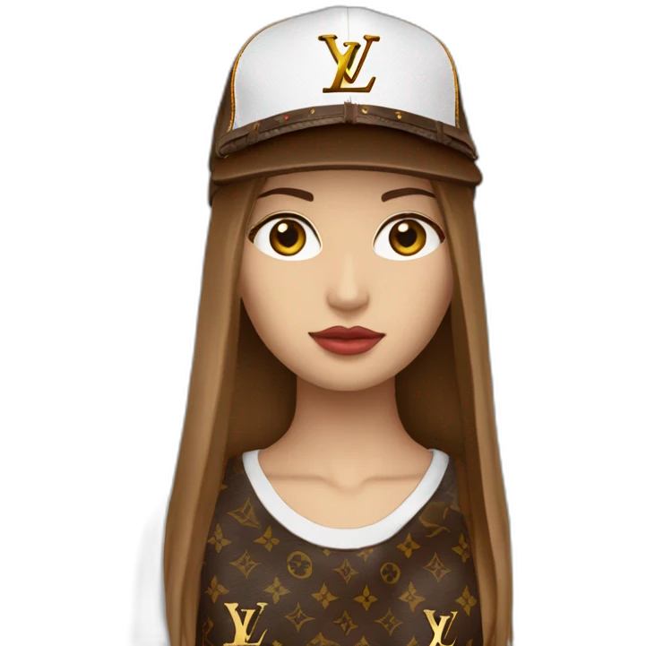 Only Louis Vuitton cap no face emoji