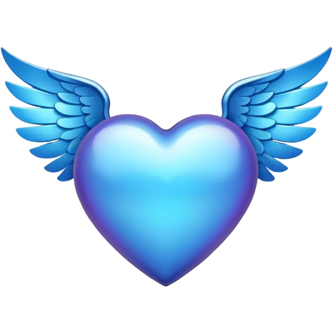 blue heart with wings emoji