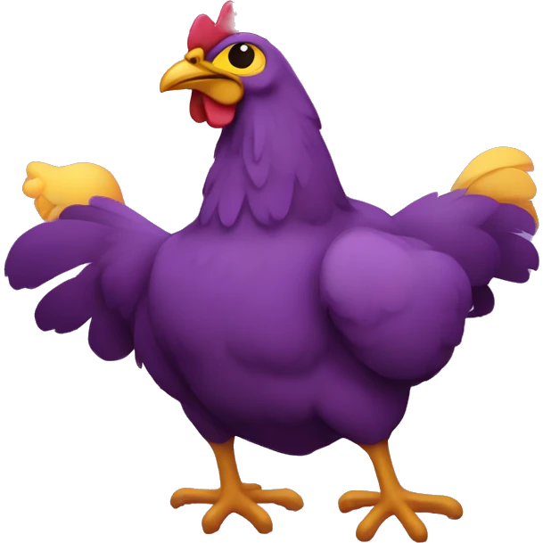 Pollo color morado  emoji