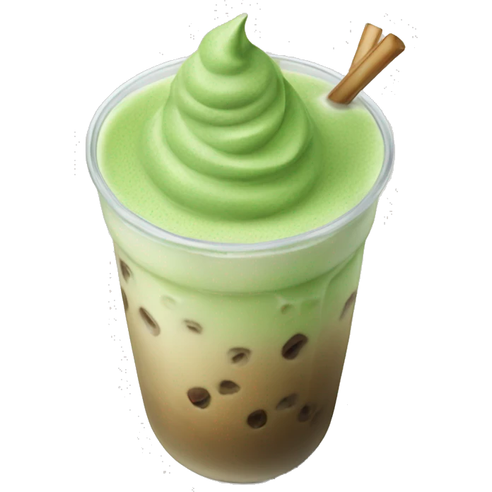 Iced matcha latte emoji