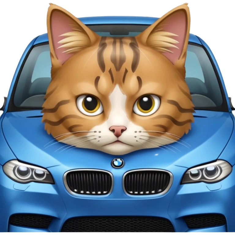 kedi bir bmw m5 kullanıyor emoji