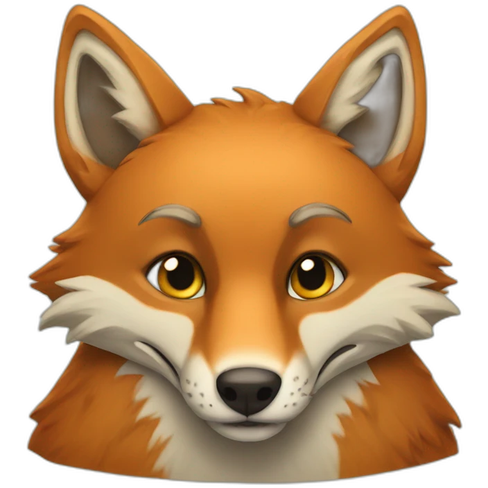 Renard qui mange emoji