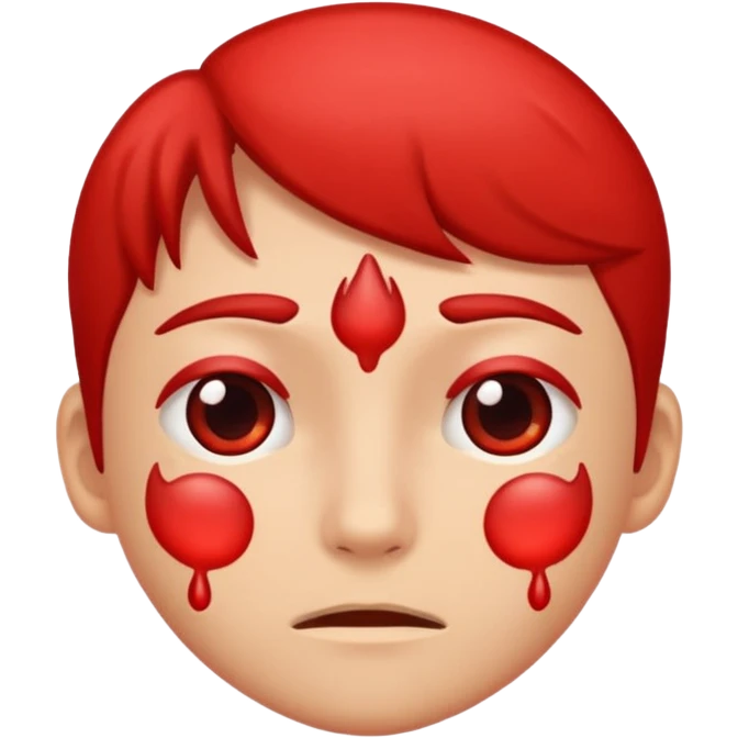 mancha vermelha na pele emoji