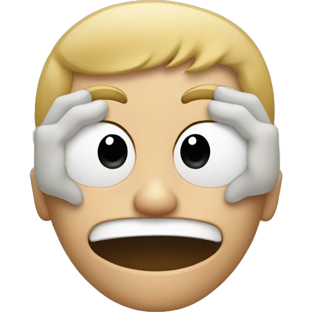 Face with hands covering emoji