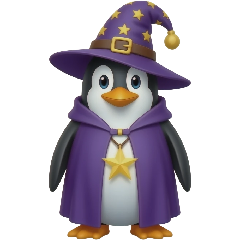 Penguin Wizard emoji