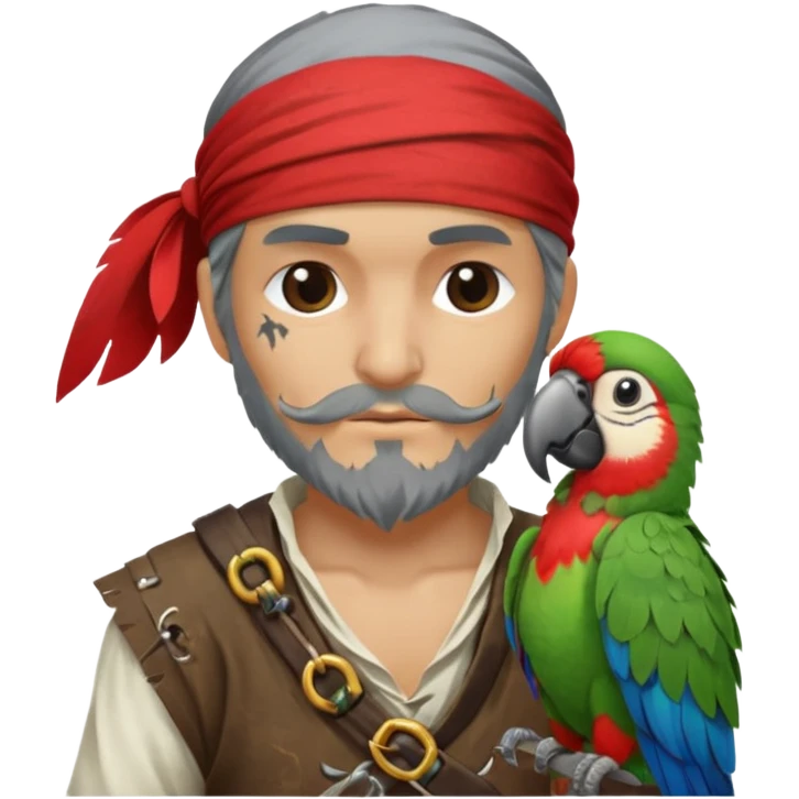 pirate and parrot emoji
