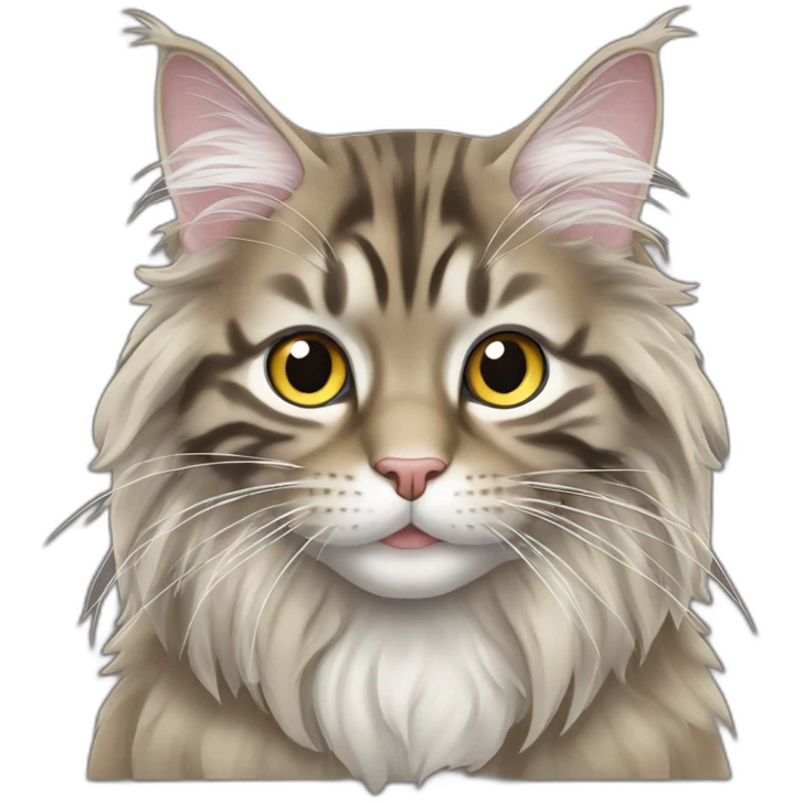 maine coon cat typing keyboard emoji