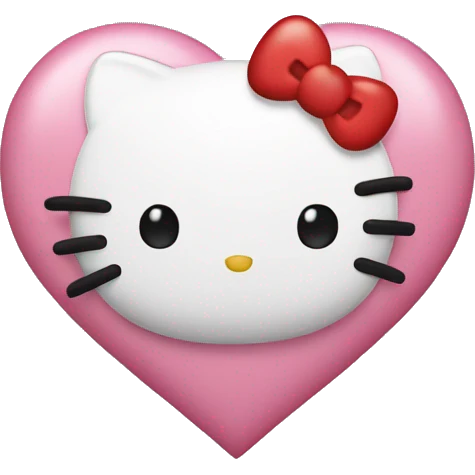 Hello kitty heart emoji