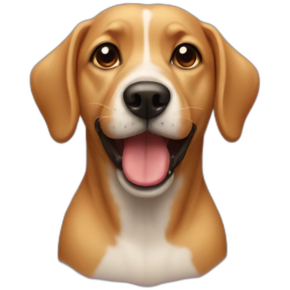 A dog and its lips emoji
