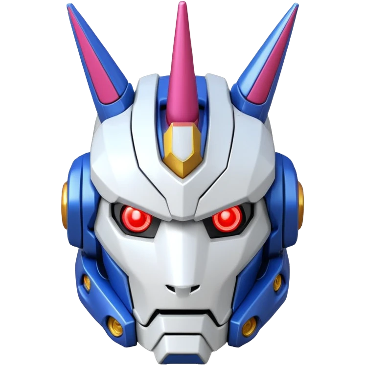 Gundam RX-0 Unicorn robot head, back view emoji
