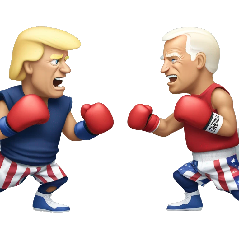 Donald trump and Joe Biden boxing emoji