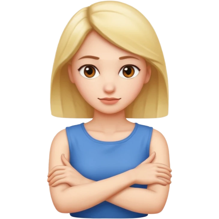 Arms crossed neck woman emoji