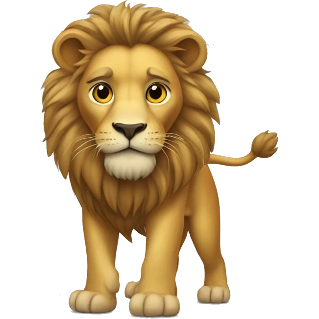 Un lion de corps humain  emoji