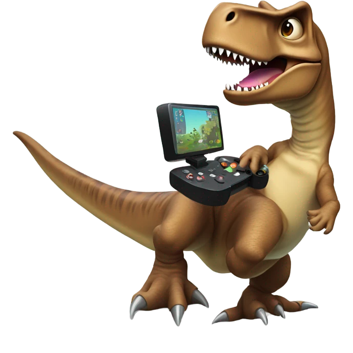 T-Rex playing roblox emoji