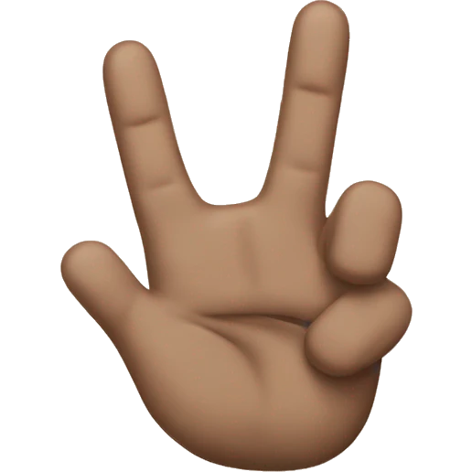 three finger  emoji