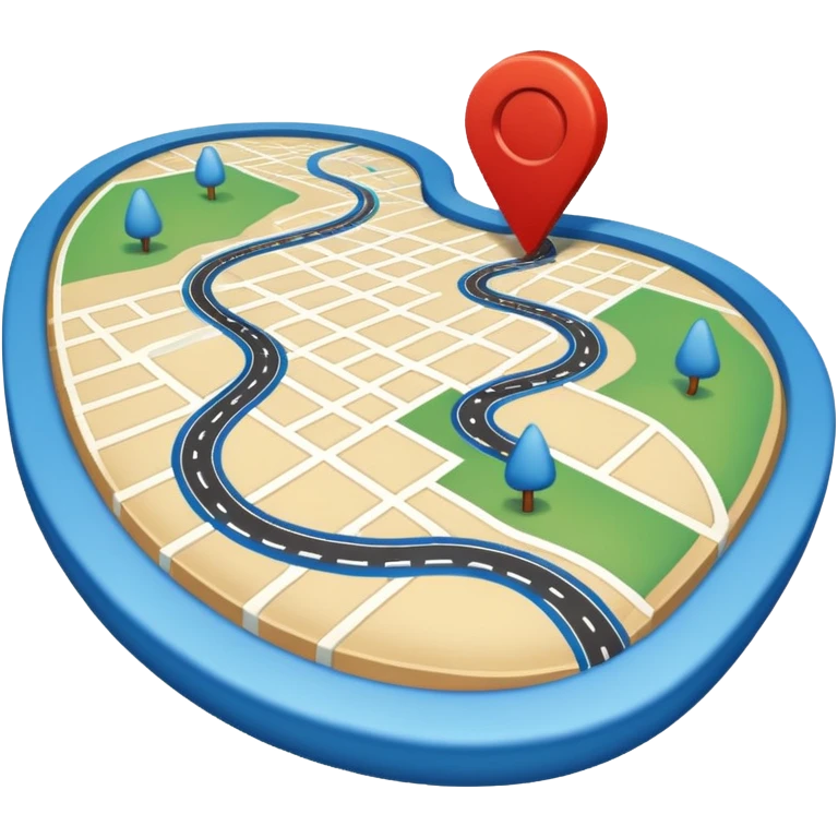 create a realistic emoji showing a logistic route emoji