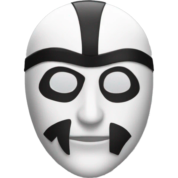 Máscara blanca de tobi emoji