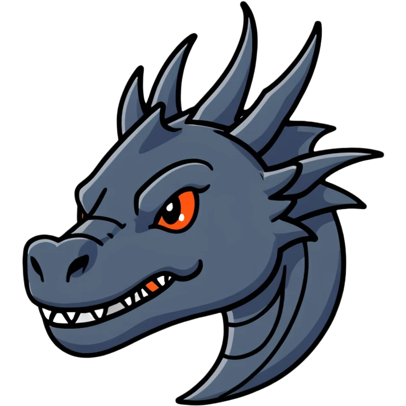 Minecraft black dragon head emoji