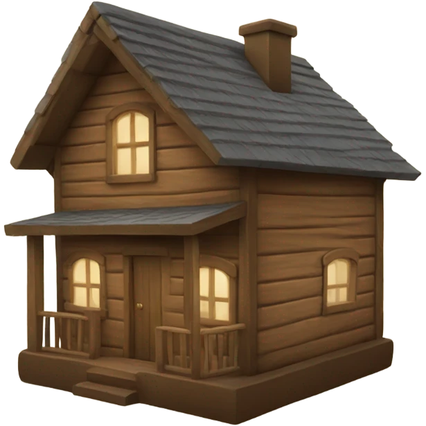 Wooden house emoji