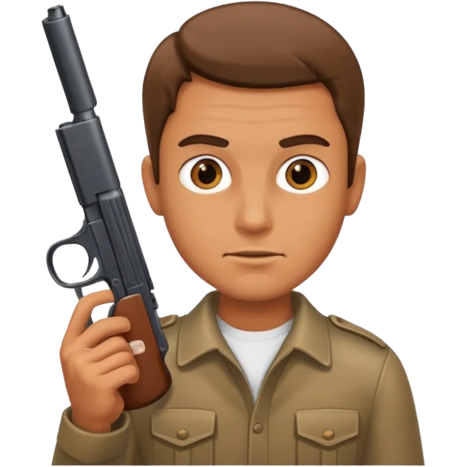 Gun man emoji