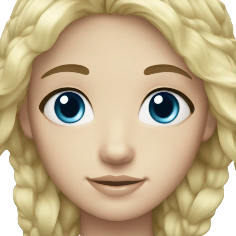 Mermaid short blond hair and blue eyes emoji