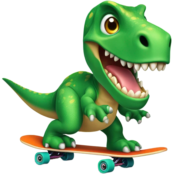 dinosaur skateboarding  emoji