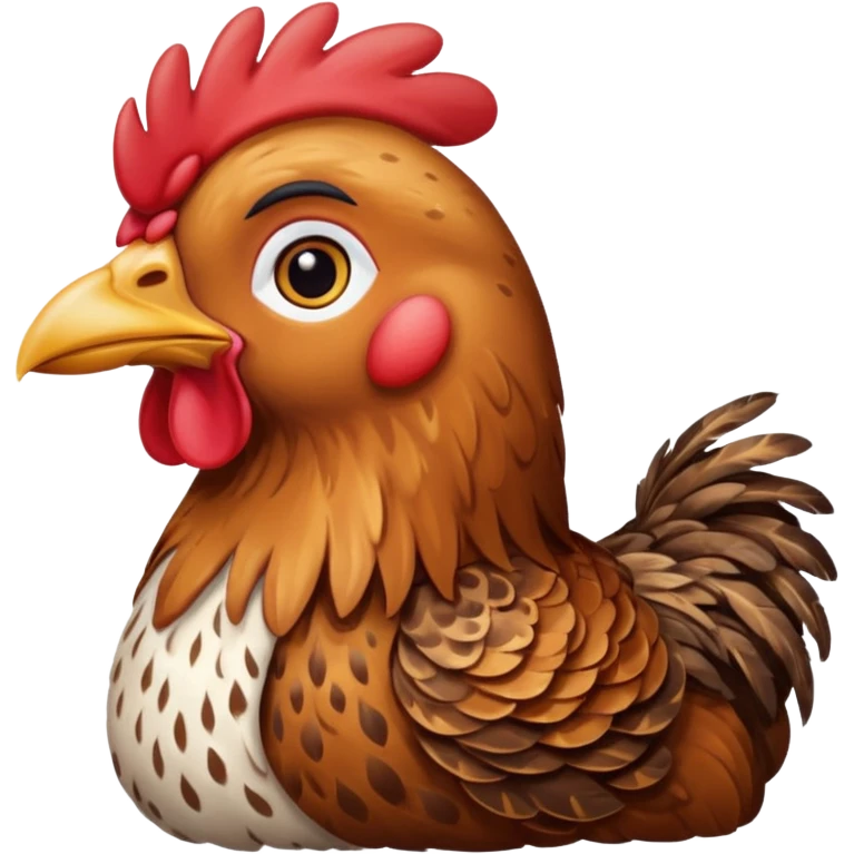 High resolution of A hen  emoji