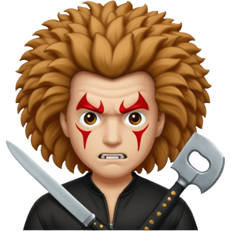 skib skib 67 slasher mad big hair emoji