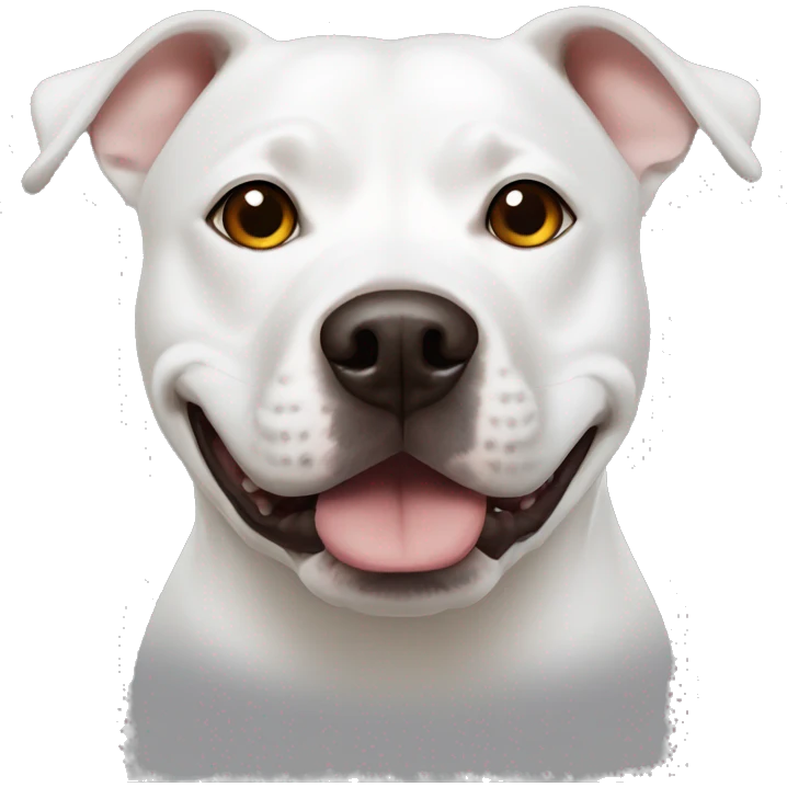White staffy brown eye spot emoji