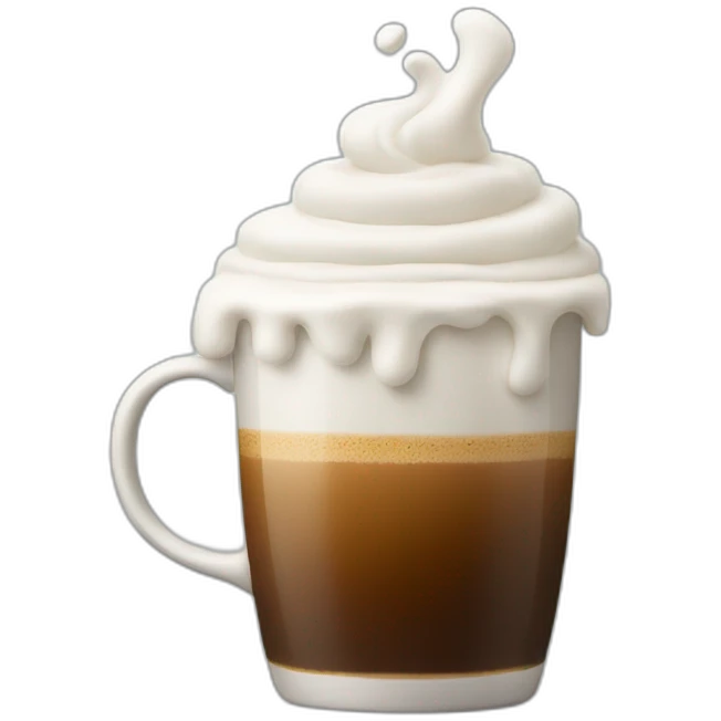 Coffee and foam on it emoji