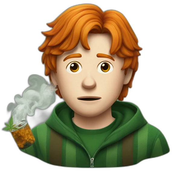 Ron Weasley smoking weed emoji