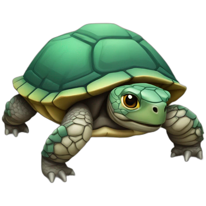 Tortue sur montagne emoji