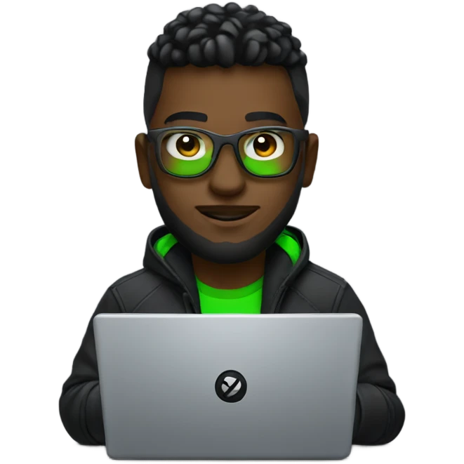 programmer with razer laptop emoji