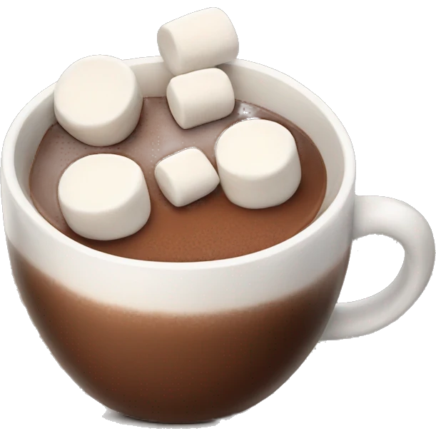 Hot chocolate with marshmallows  emoji