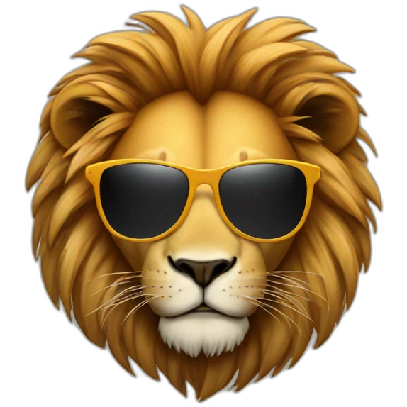 Lion with sunglasses emoji