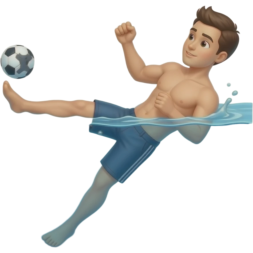 kicking while swimming in the water emoji