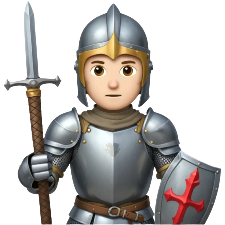 knight stinting with sword in his front   emoji