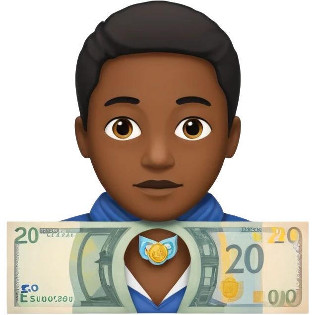 create me a 20 euro bill with a black person on it emoji