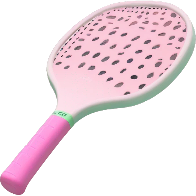 Pastel pink pickleball paddle emoji