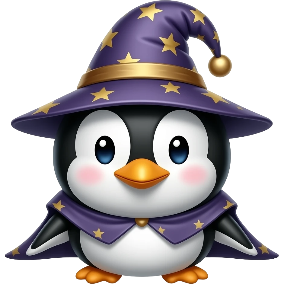 Penguin Wizard emoji