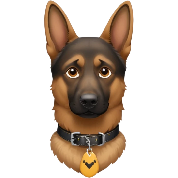 German Shepherd, dog collar emoji
